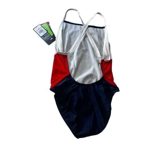 Speedo Blue and Red One Piece Swimsuit for Competitive Swimming. NWT - Picture 4 of 8